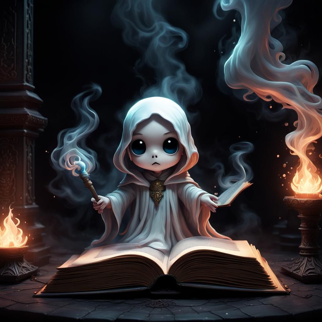 A Chibi Character ghost   by @Simos Chiras