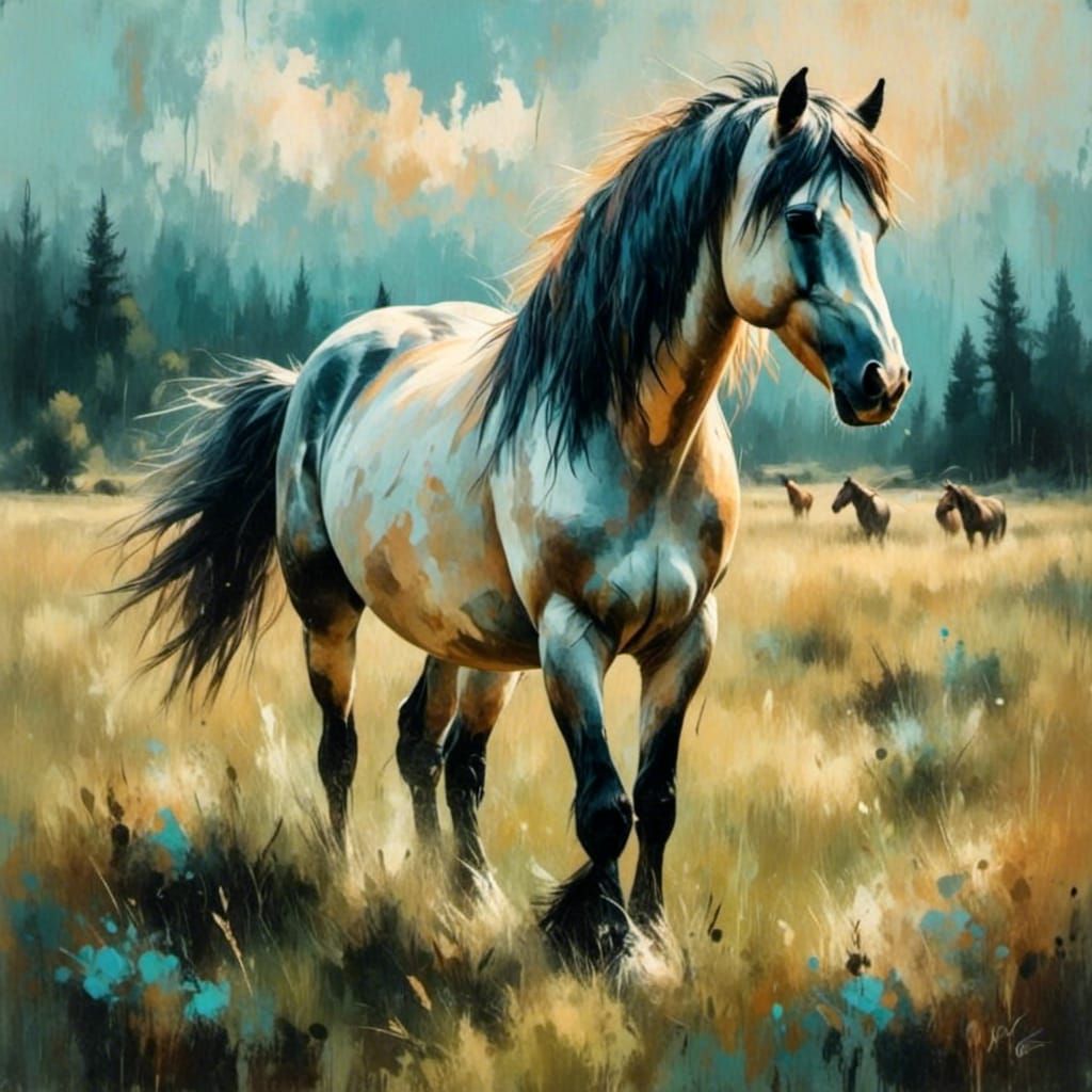 Wilding on Lora: Oil Chalk Paintings