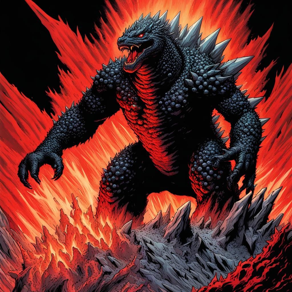 Godzilla - Ai Generated Artwork - Nightcafe Creator