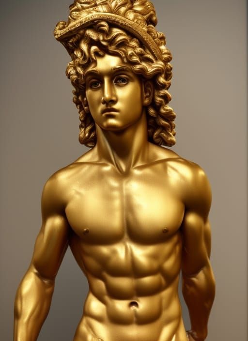 24k gold statue   by @Wybey