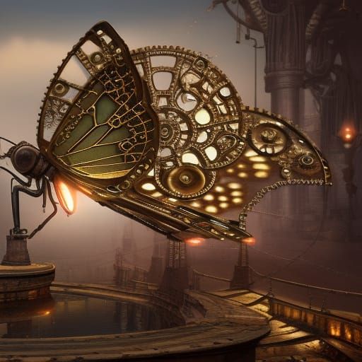 Steampunk Butterfly  by @kittyhawk132