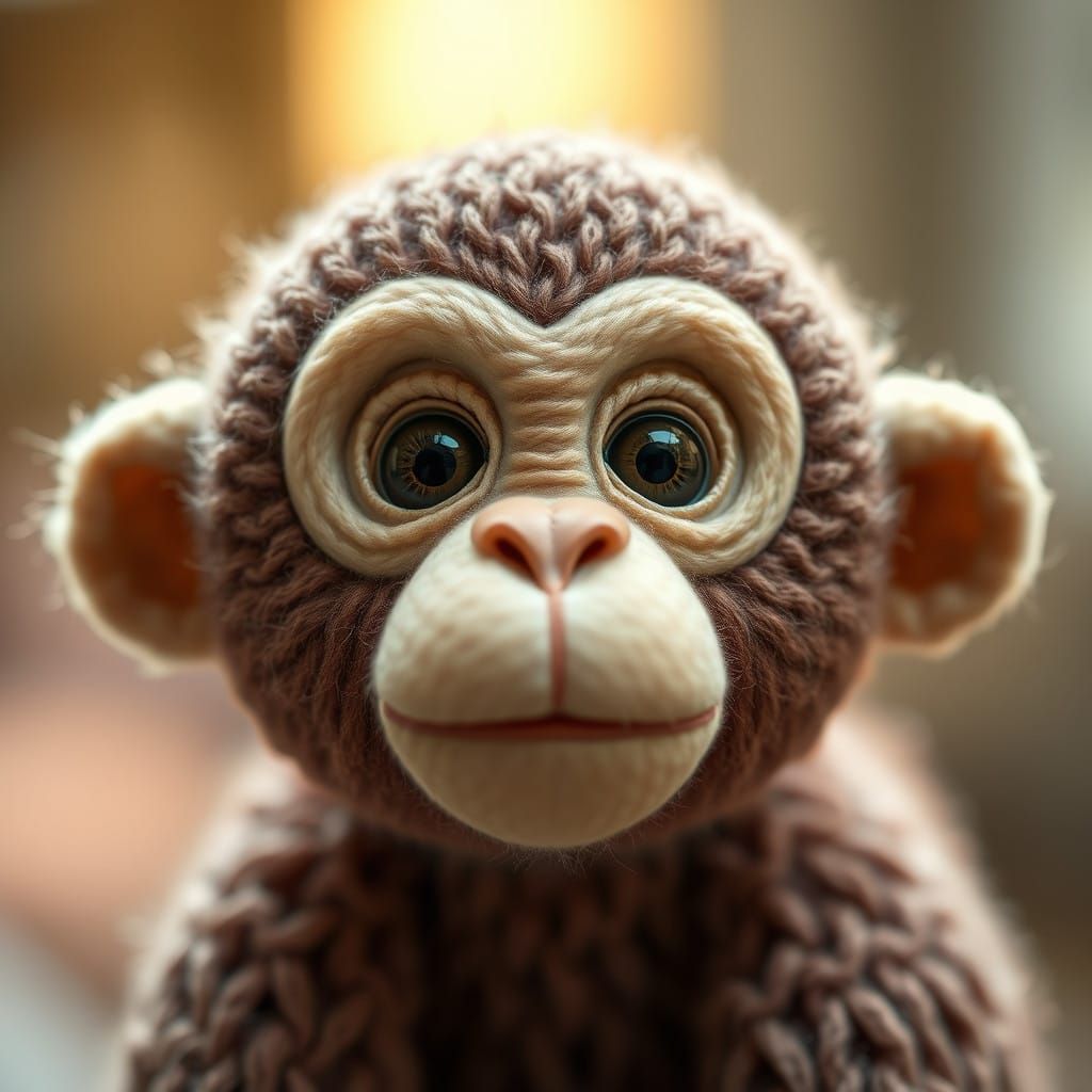 Grandma is knitting a little monkey  by @Ezra - Goaty