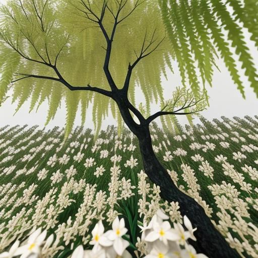 Photorealistic, Intricately detailed, White, Silver, Dew, Oi...