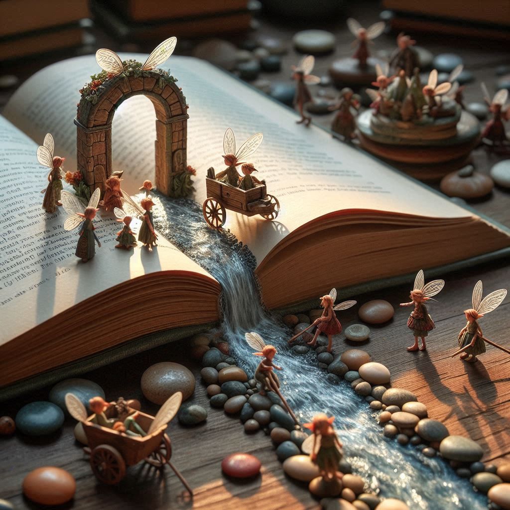 Book world of tiny elves