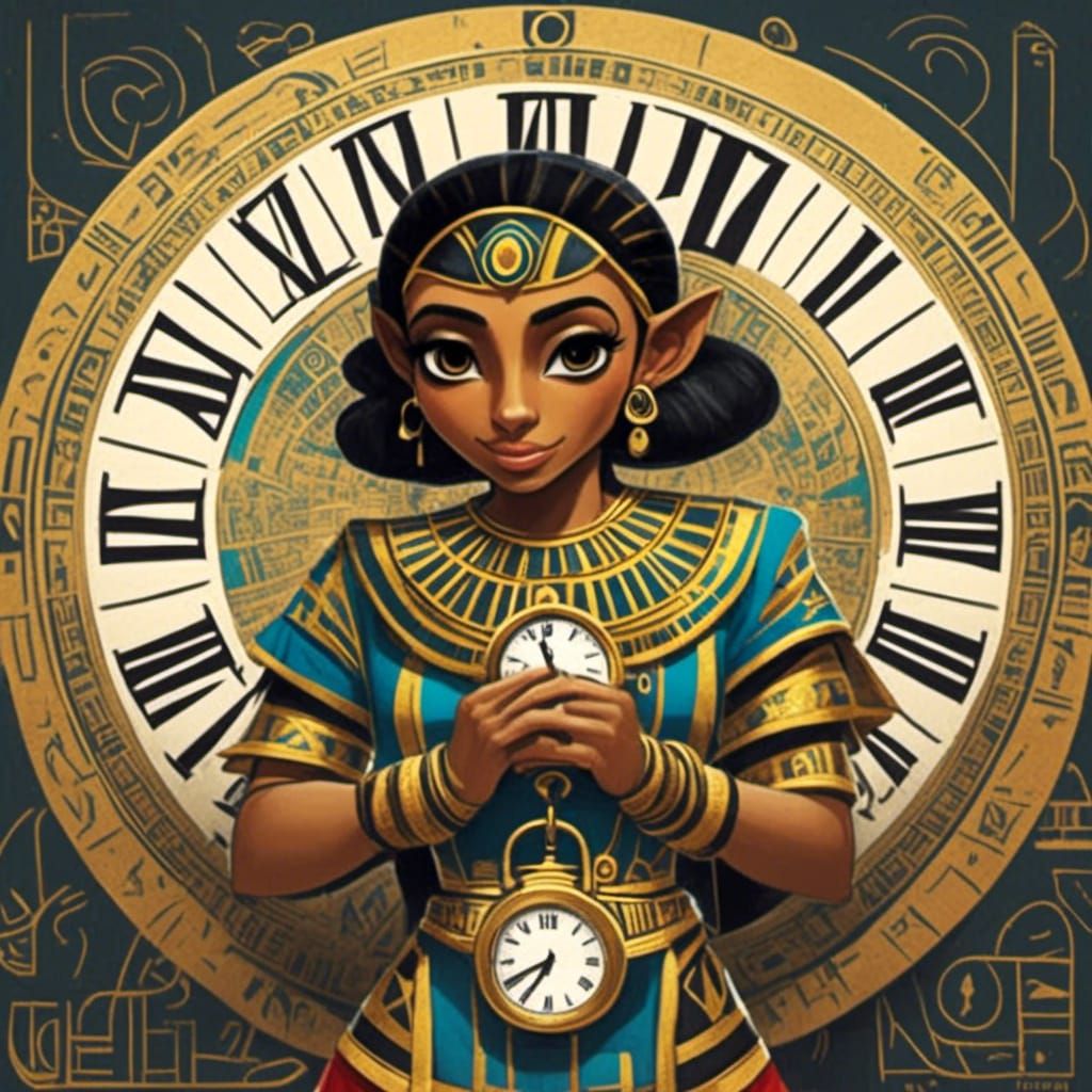 <lora:Cleopatras Gold:1.0> The Timekeeper 