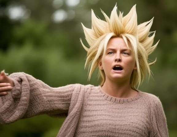 Realistic and Beautiful Super Sayayin female in a combat on ...