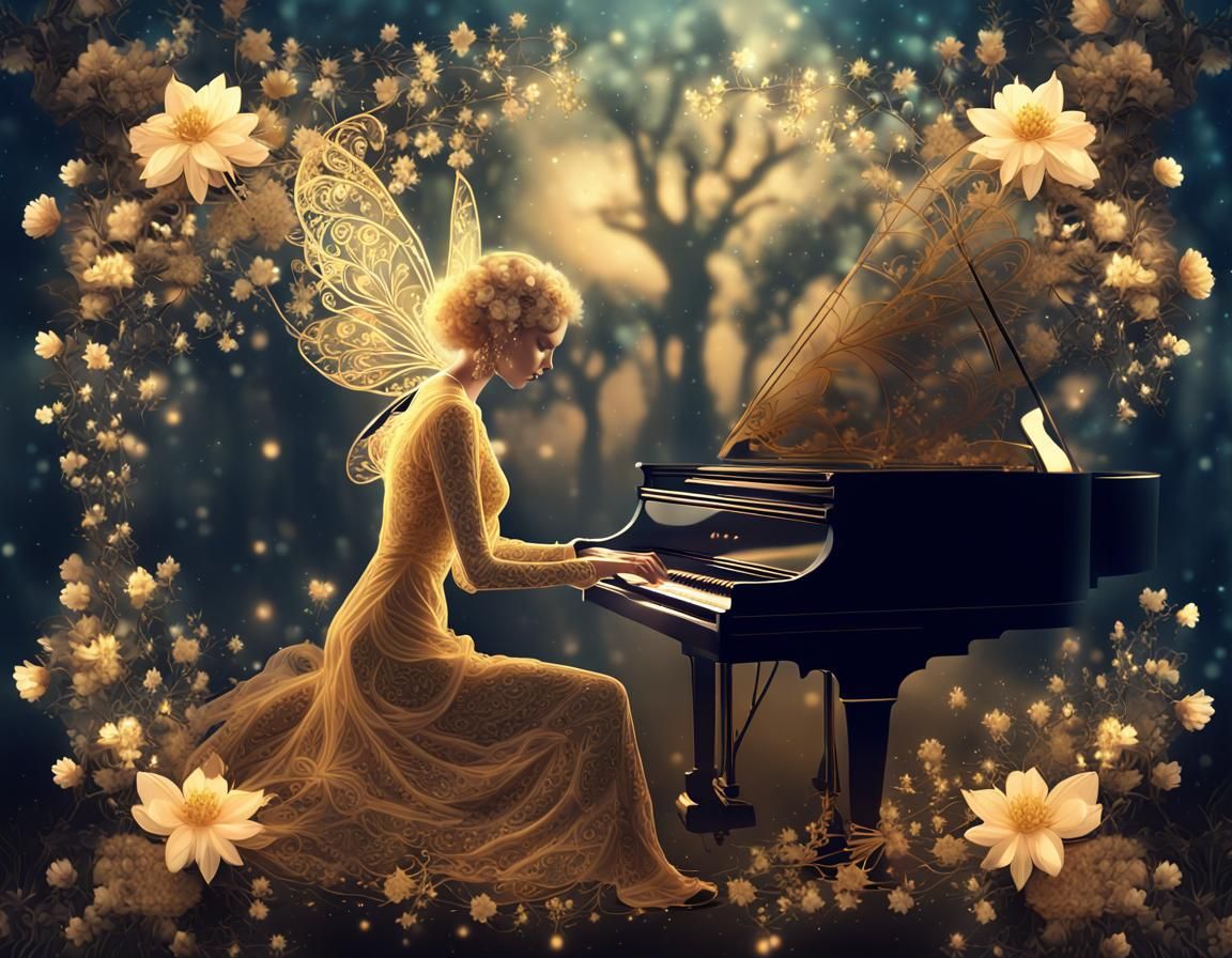 Fairy piano lady