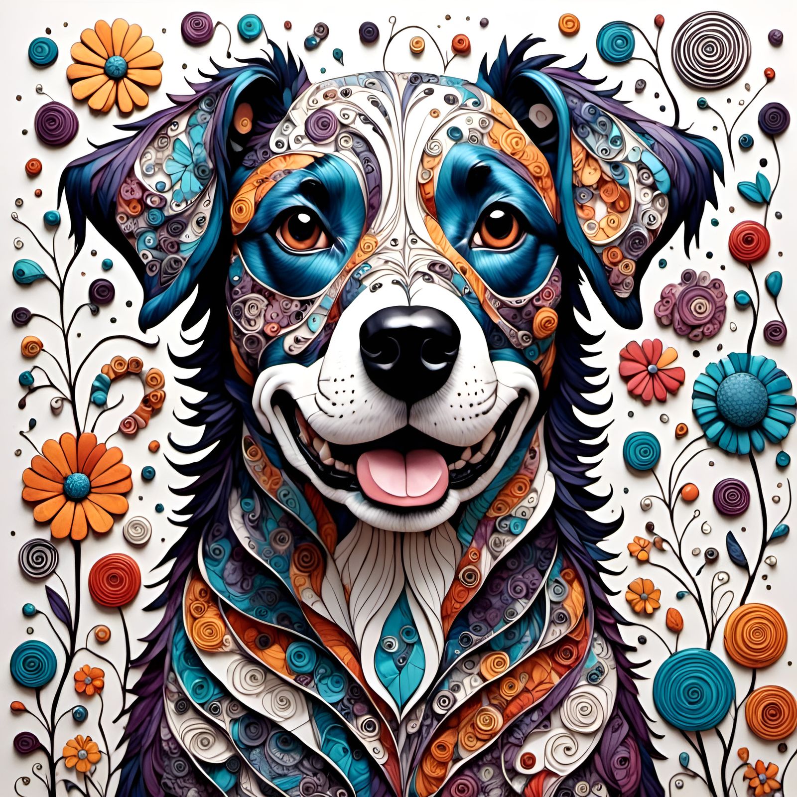 <lora:Zentngle Beta XXVIII:1.0> dog, 3D, depth