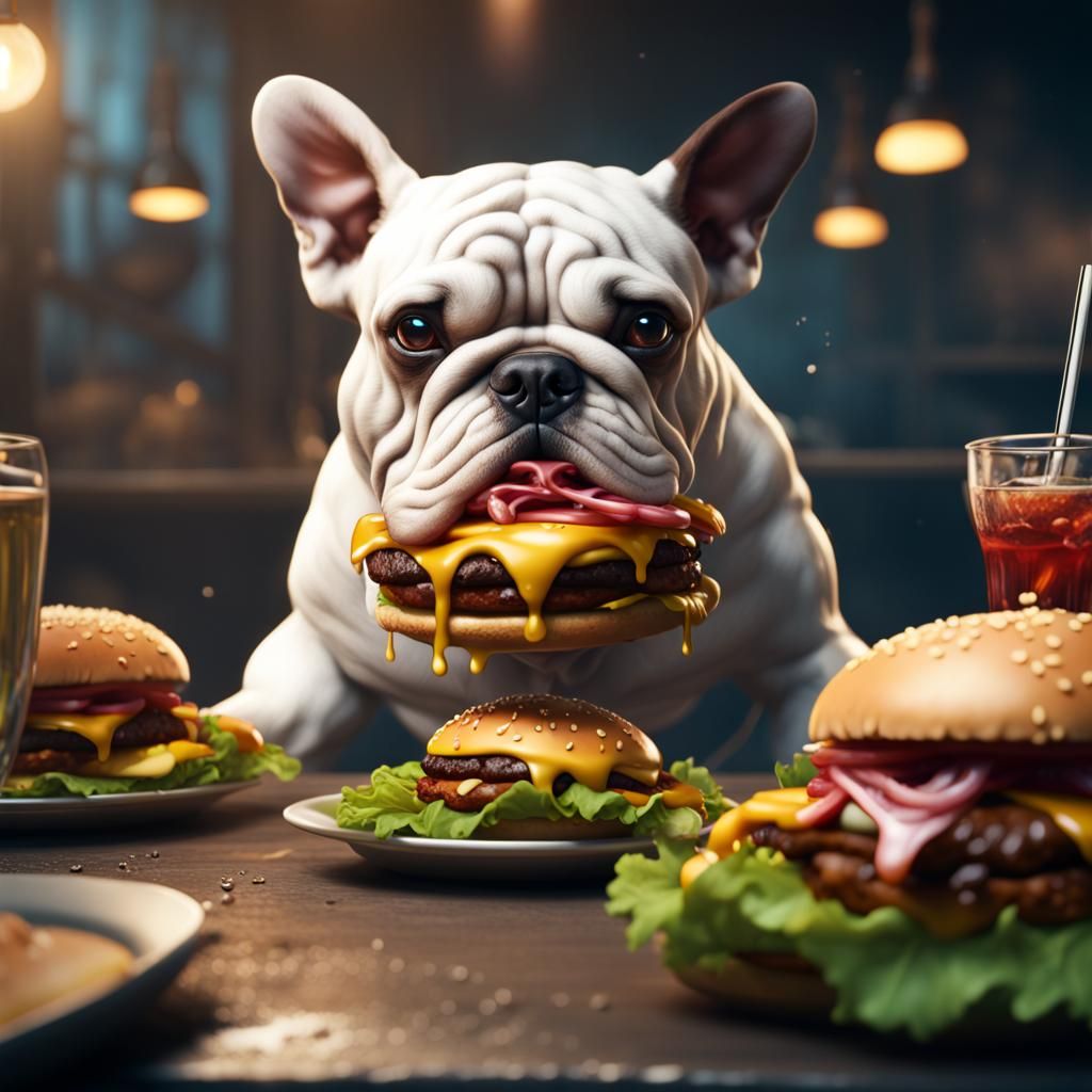 Bulldog is hungry