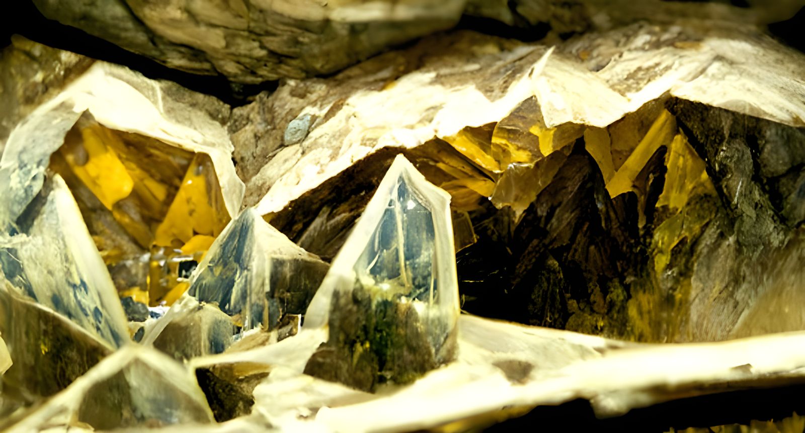 Empty mountain of crystals