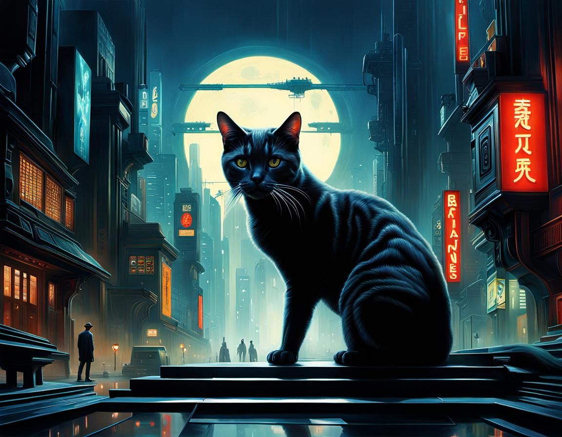 Cyberpunk Stray - AI Generated Artwork - NightCafe Creator