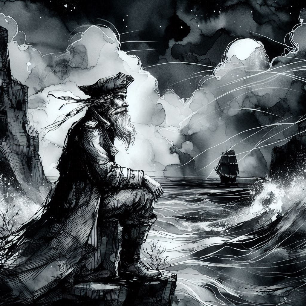 Unhappy captain, he lost his ship