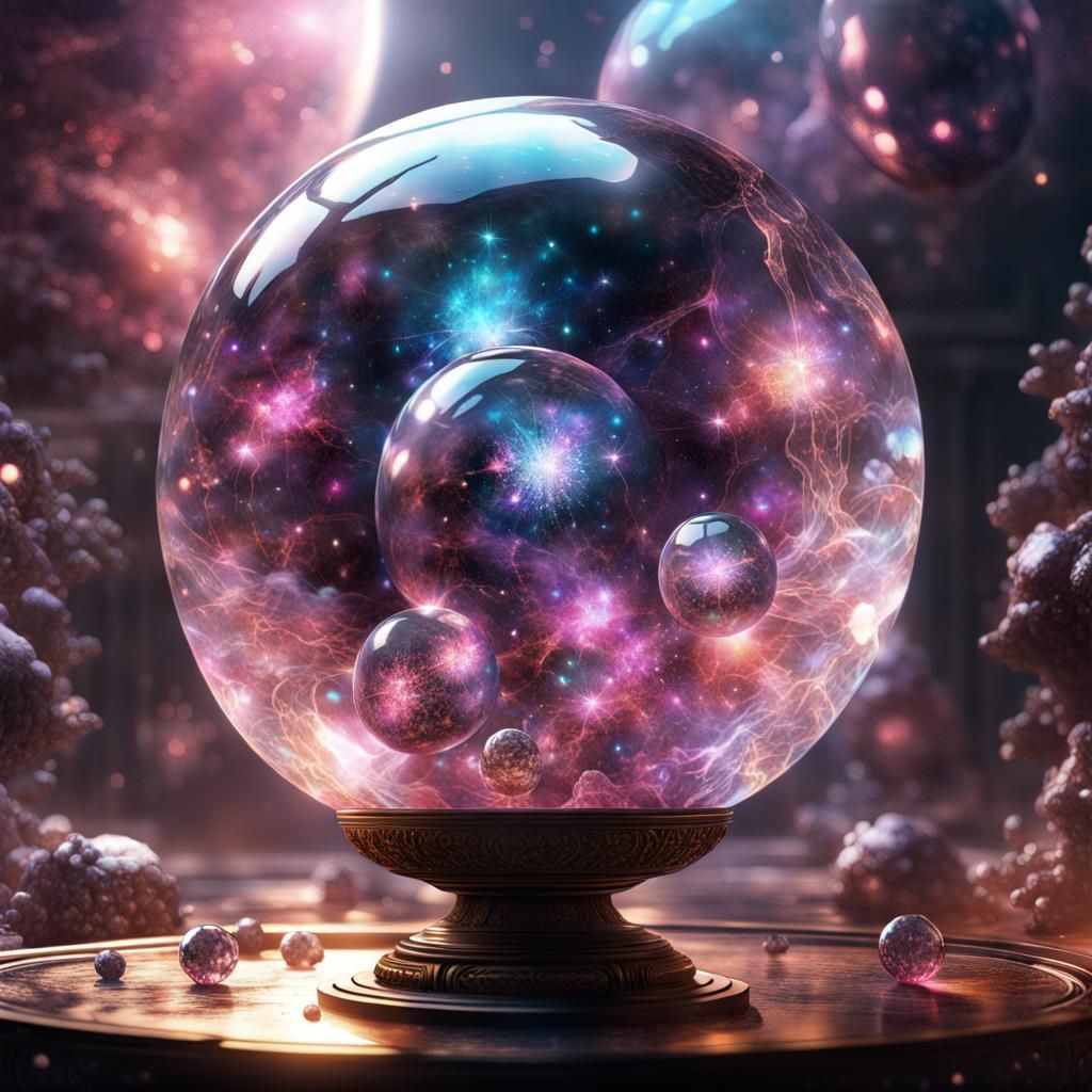 Crystal spheres - AI Generated Artwork - NightCafe Creator