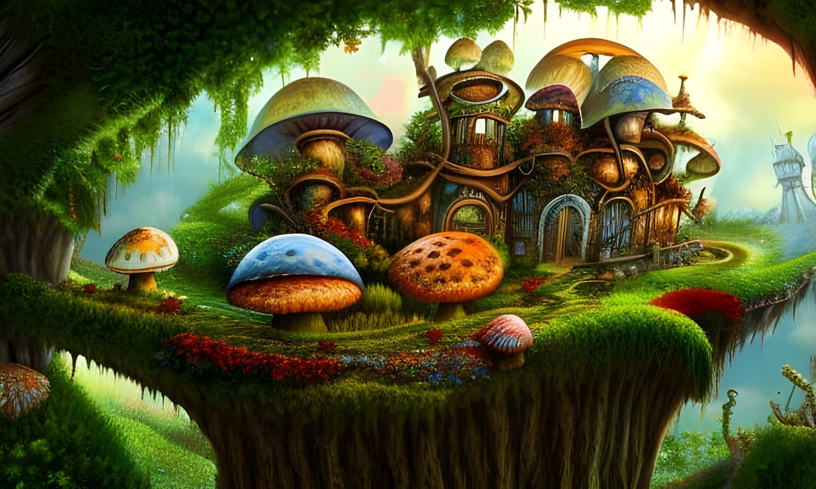 SteamPunk Mushroom House Forest