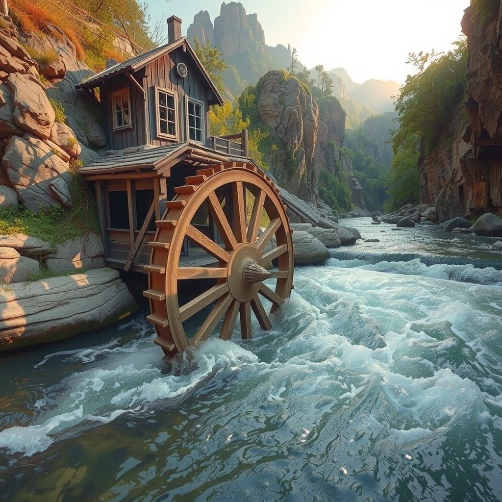 Canyon Water wheel   by @JokeStirrer