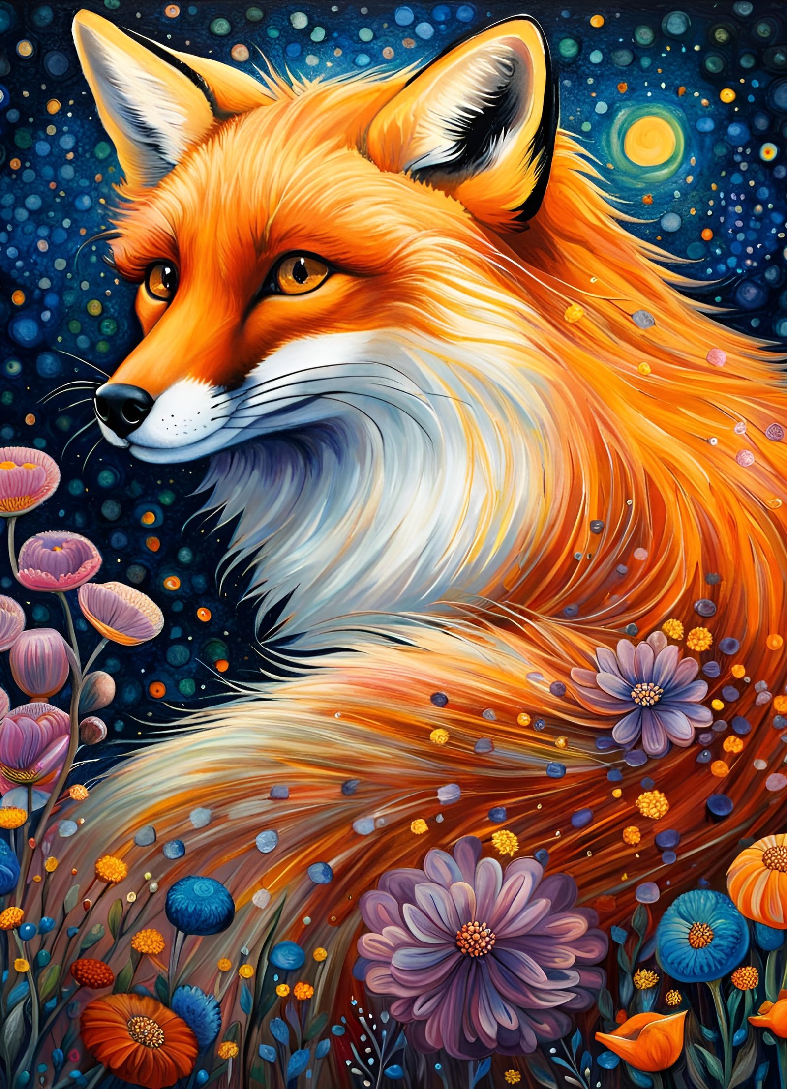 Portrait of a most beautiful Fox - AI Generated Artwork - NightCafe Creator