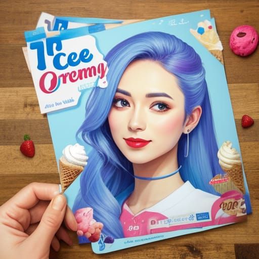 Woman Savoring a Sweet Ice Cream Treat