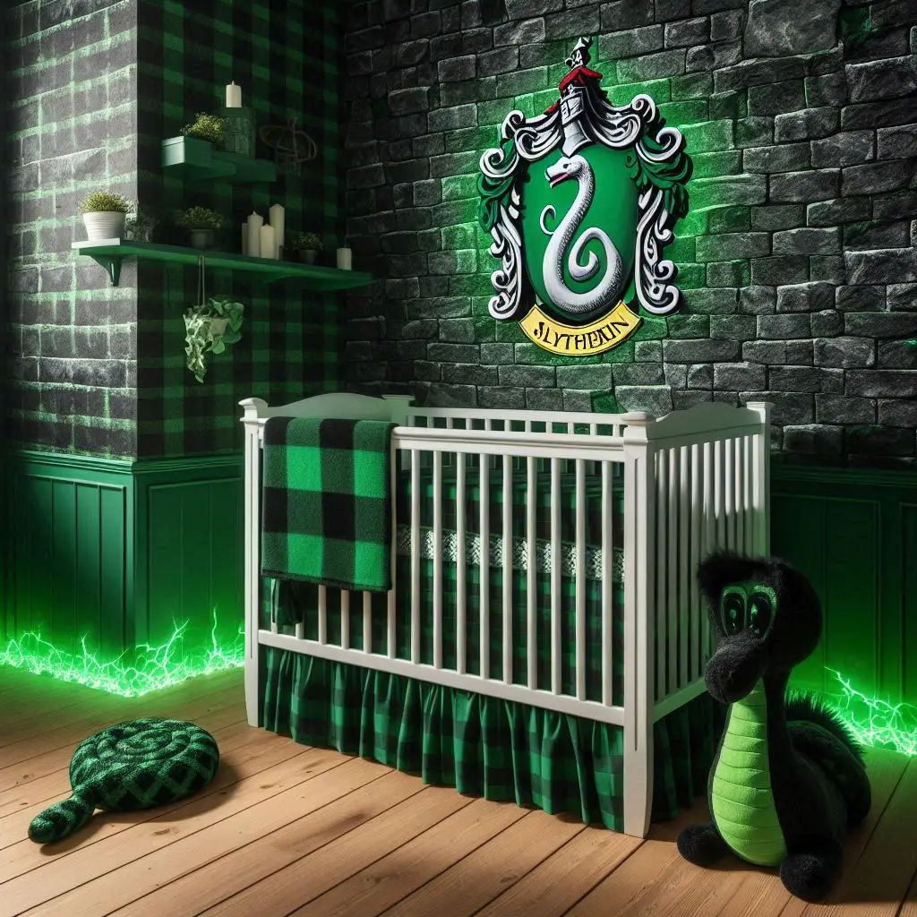 Slytherin Nursery with Denzel the Dragon