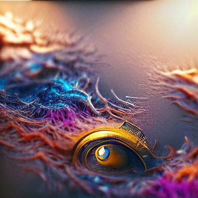 Eye peeking out from the water