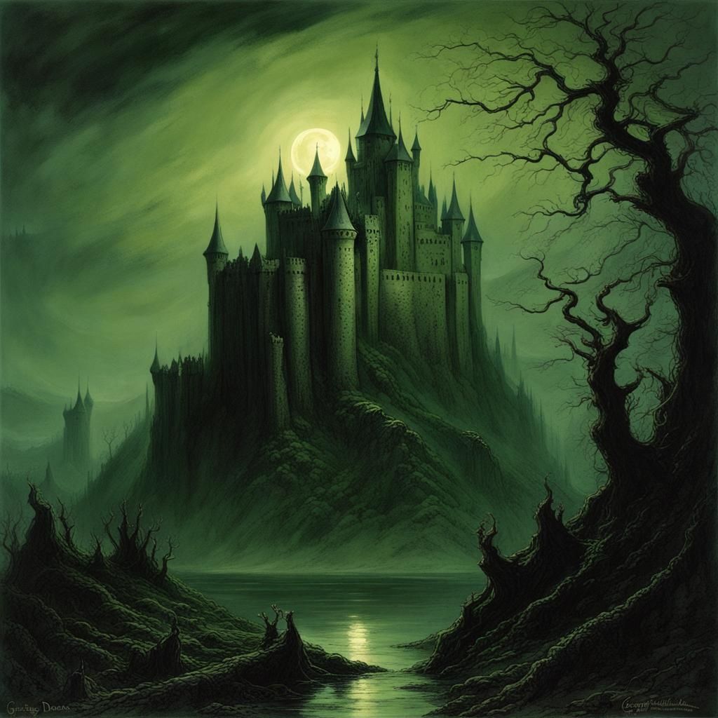Dark medieval castle