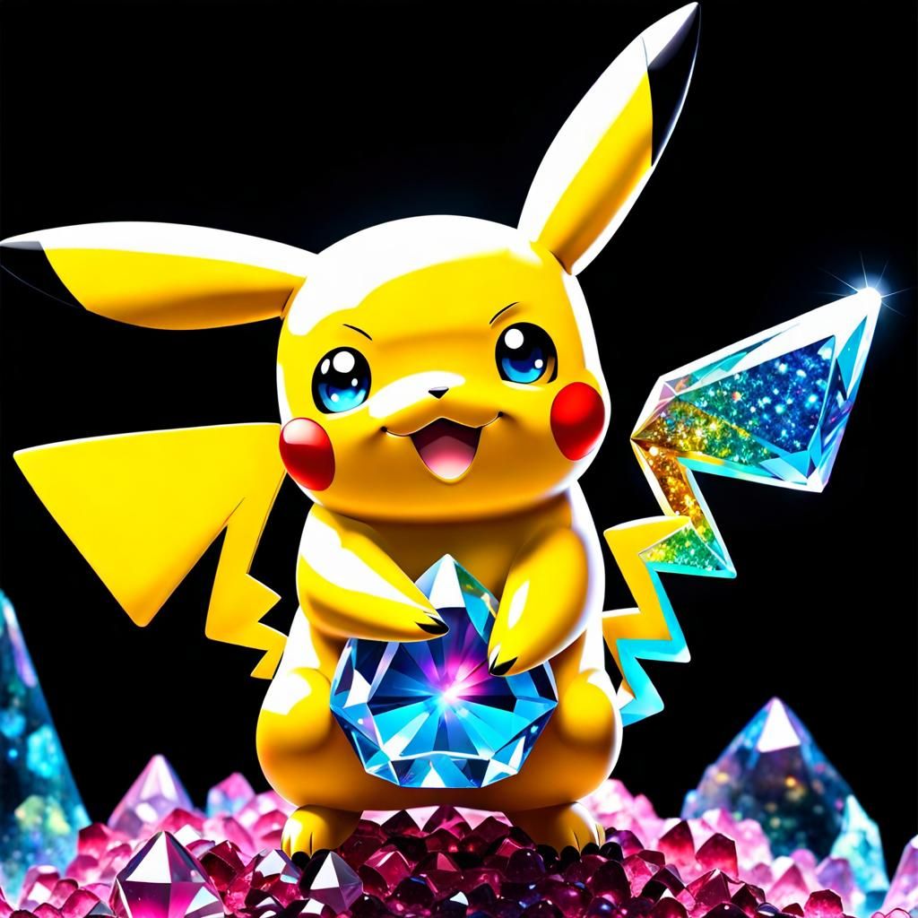 Sparkling Crystal Pikachu - AI Generated Artwork - NightCafe Creator