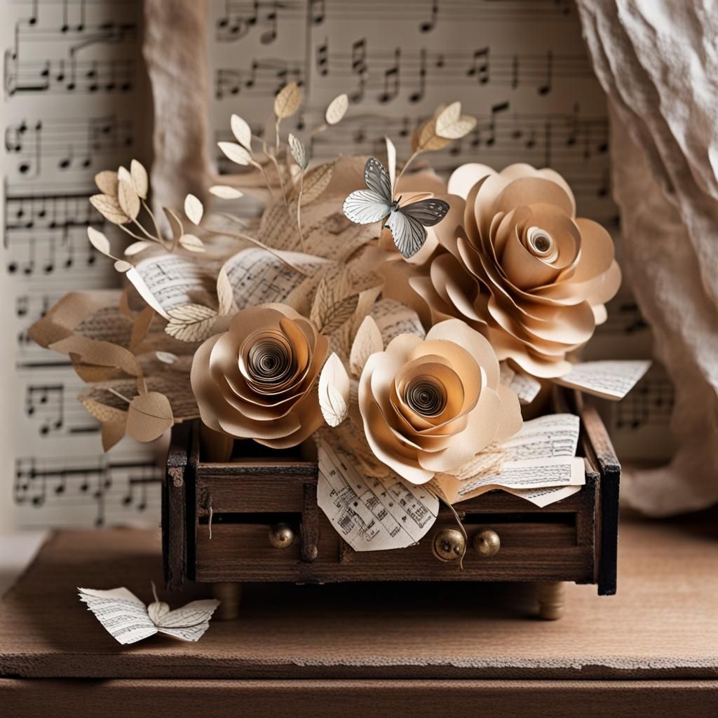 Paper flowers   by @undefined