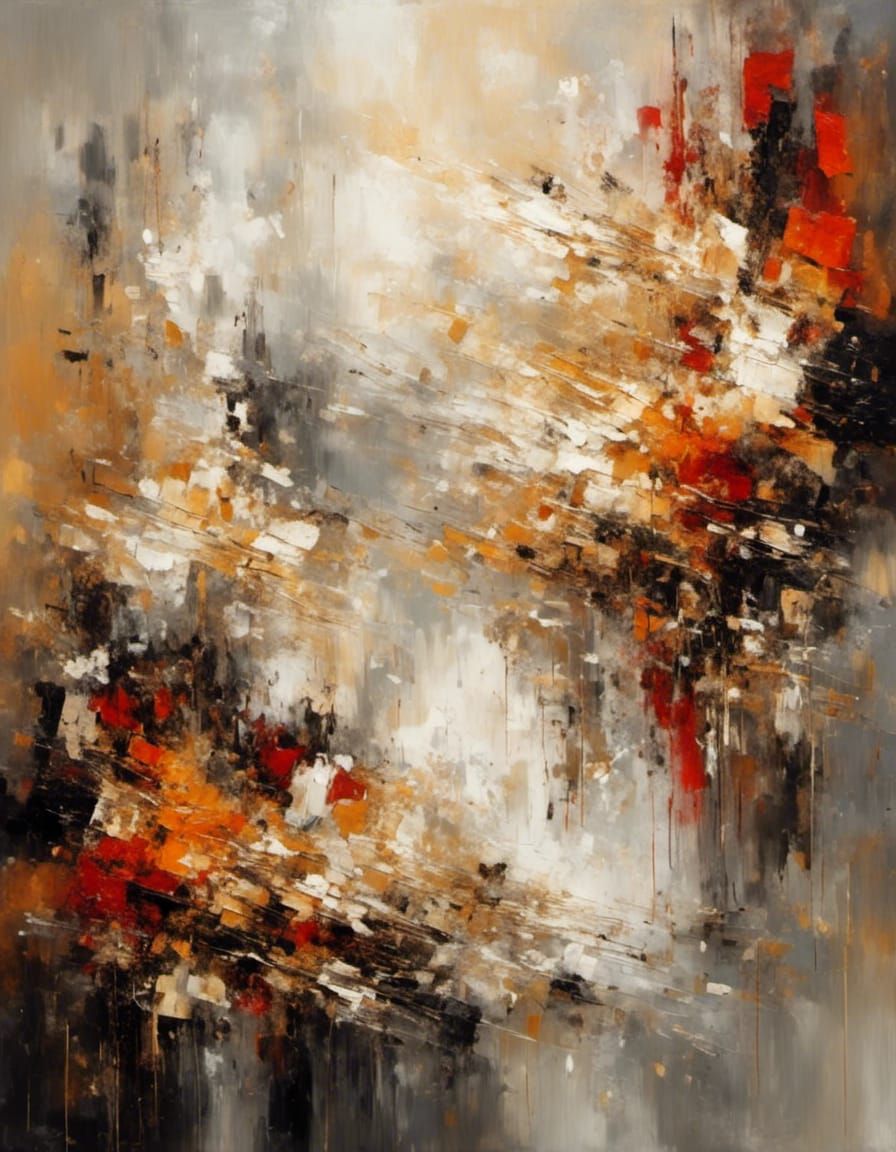 Abstract Light Cubic Art with Fine Lines