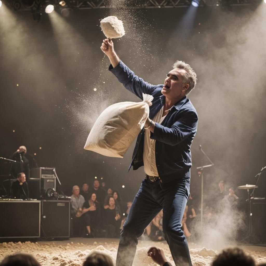 Cooking with Morrissey. Remember to swing your flours, guys!