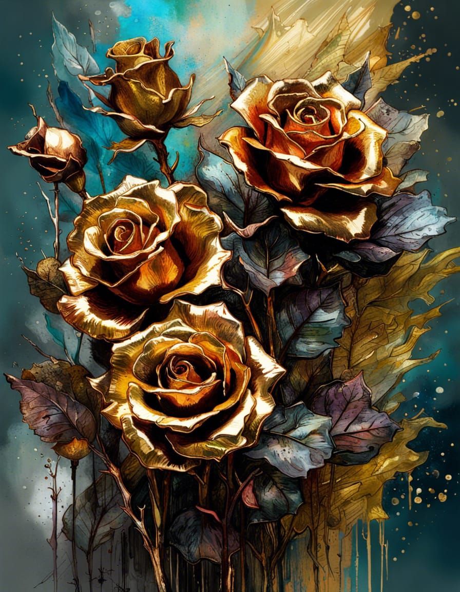Ornate Metal Rose  by @Raihan