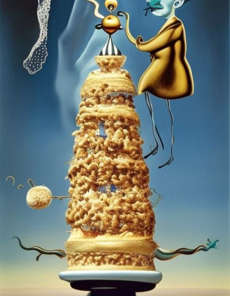 16k resolution, art by Salvador Dalí and Cedric Grolet. A su...