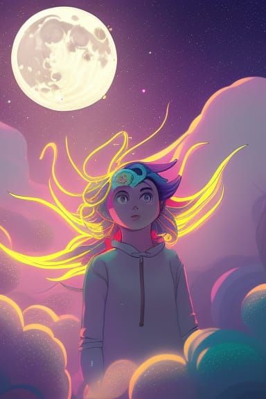 The Moon Goddess, hyperdetailed 8k resolution concept art in...