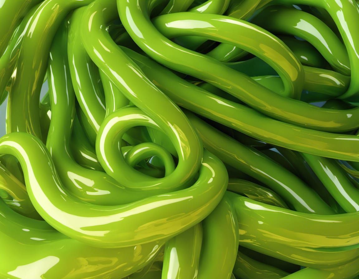 Smooth Green Shiny Silicone Tentacles Ai Generated Artwork Nightcafe Creator