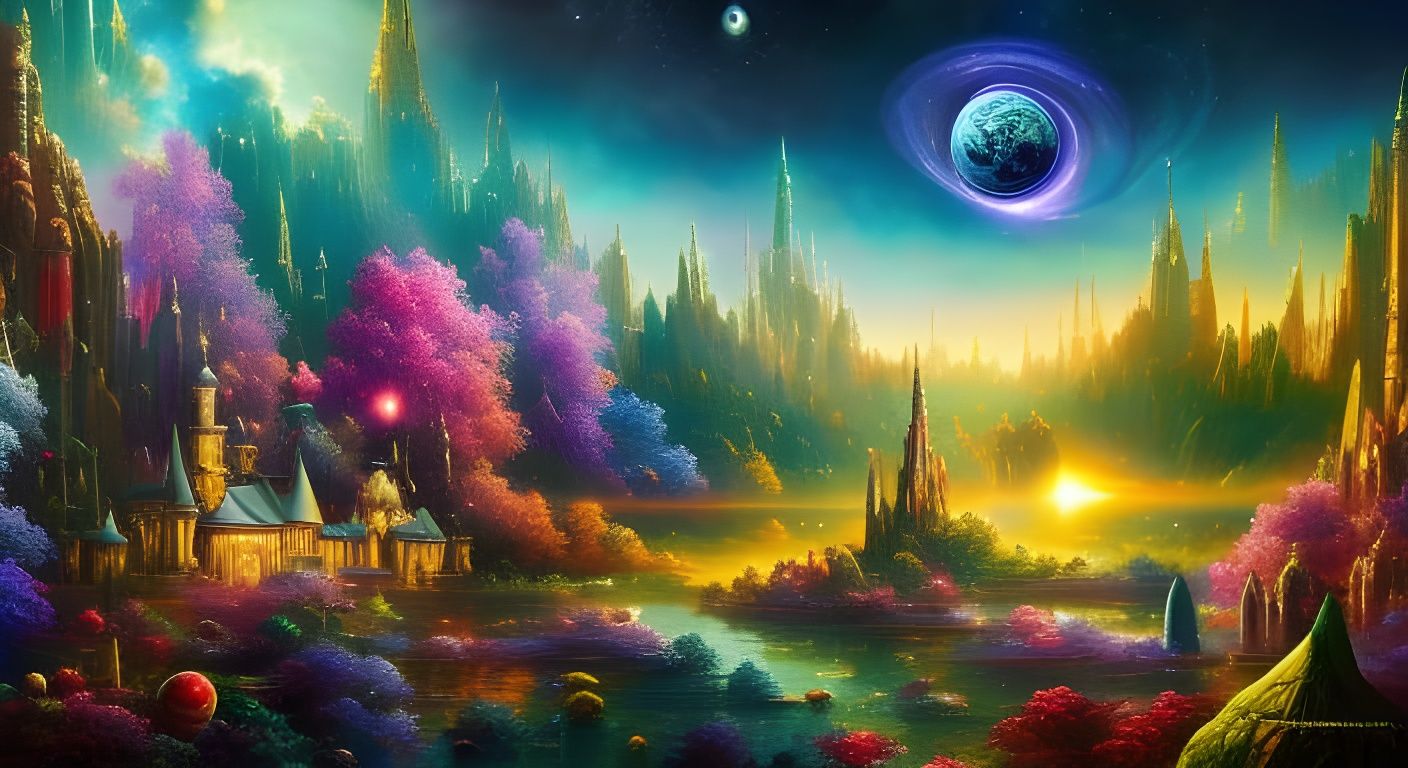 Galactic City #2 - Ai Generated Artwork - Nightcafe Creator