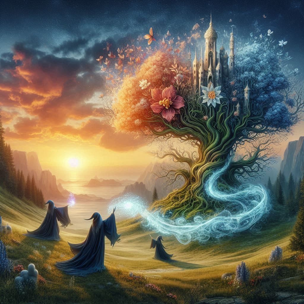 sorcerers creating a castle