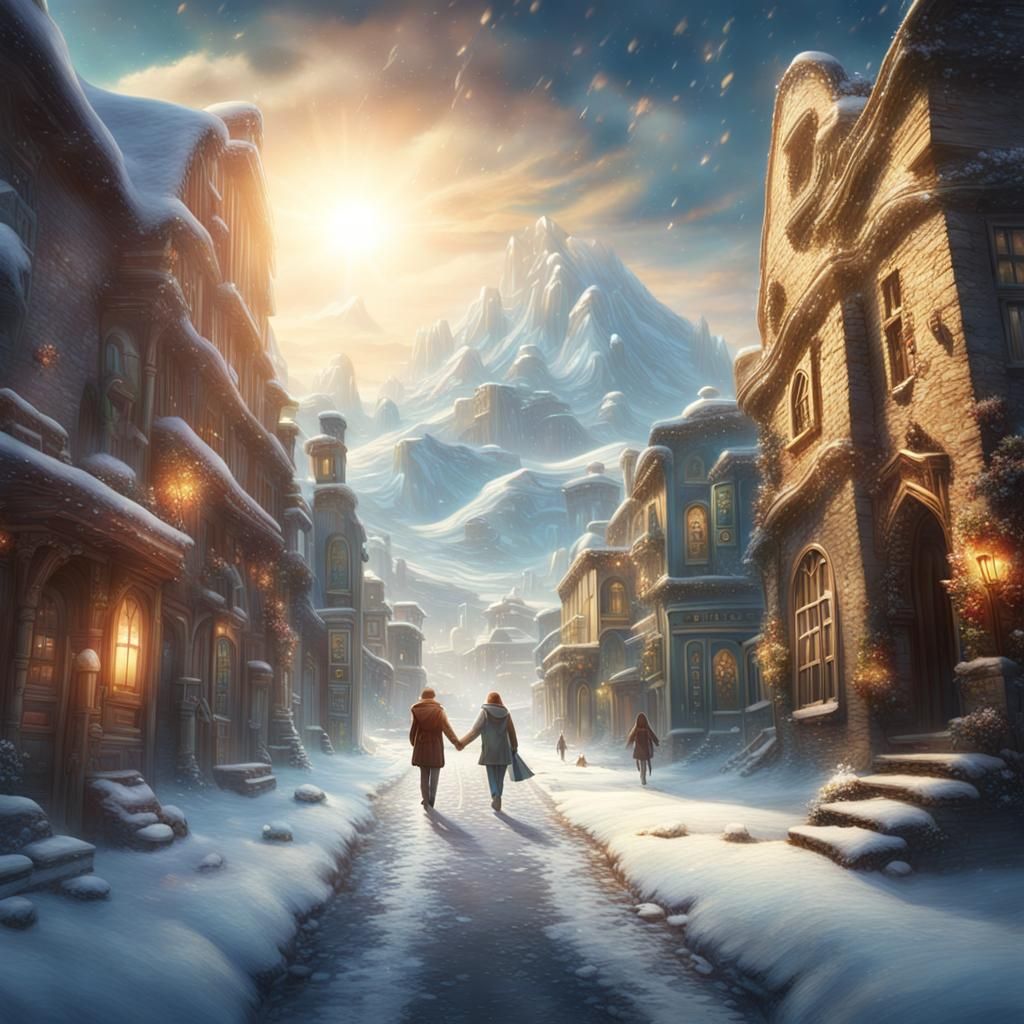 A man and women is walking holding one hand of both through ...