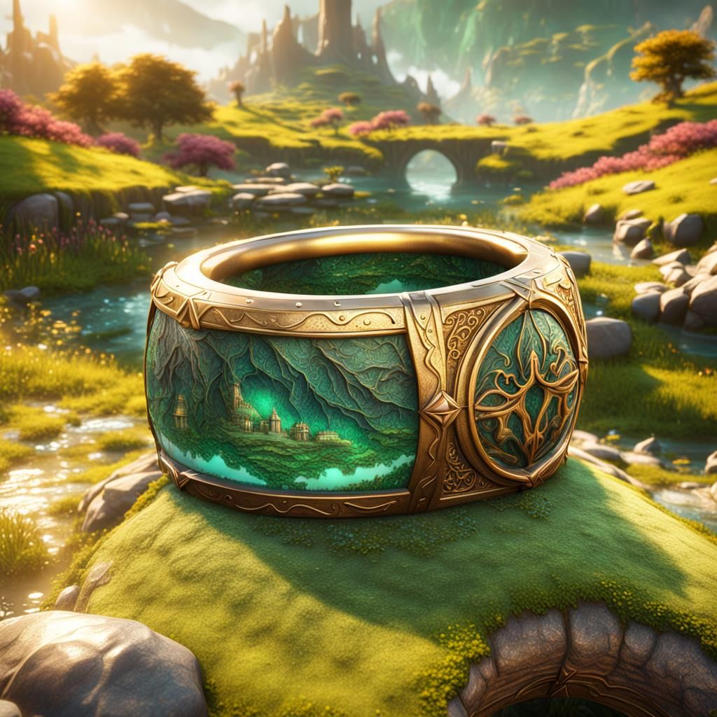 Hobbiton utopia resin ring   by @Dorian