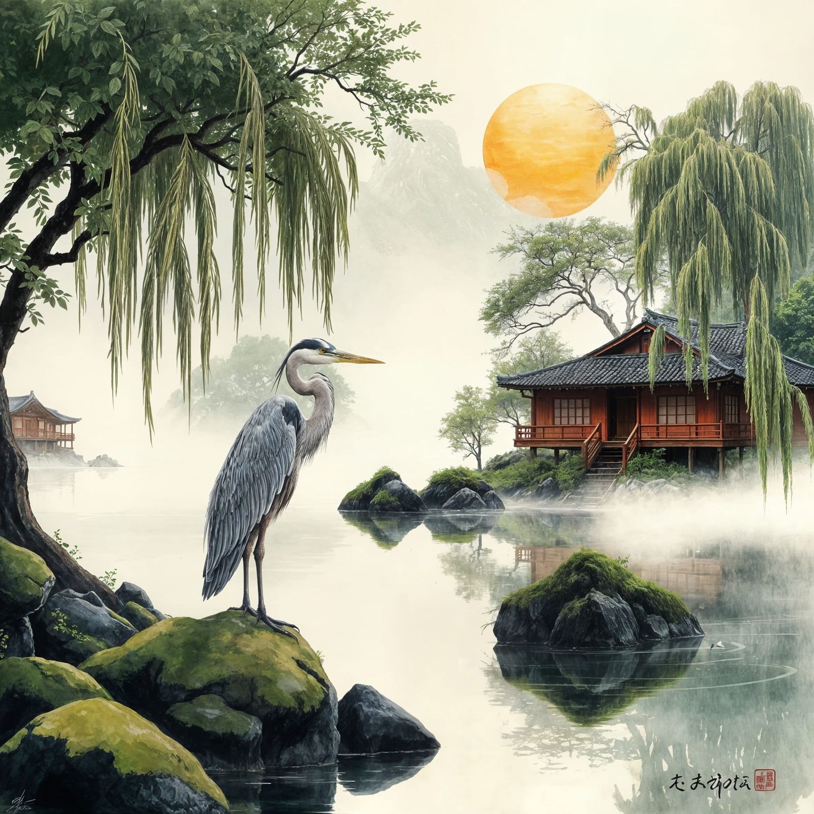 19th century Japanese countryside   by @Revenant_