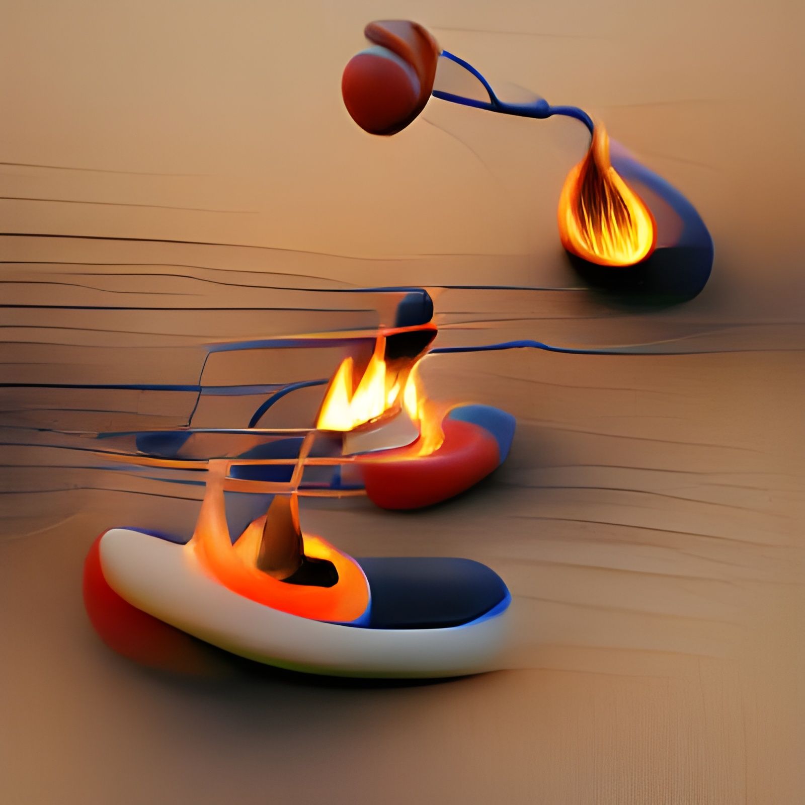 Bouncing on the sound of flames