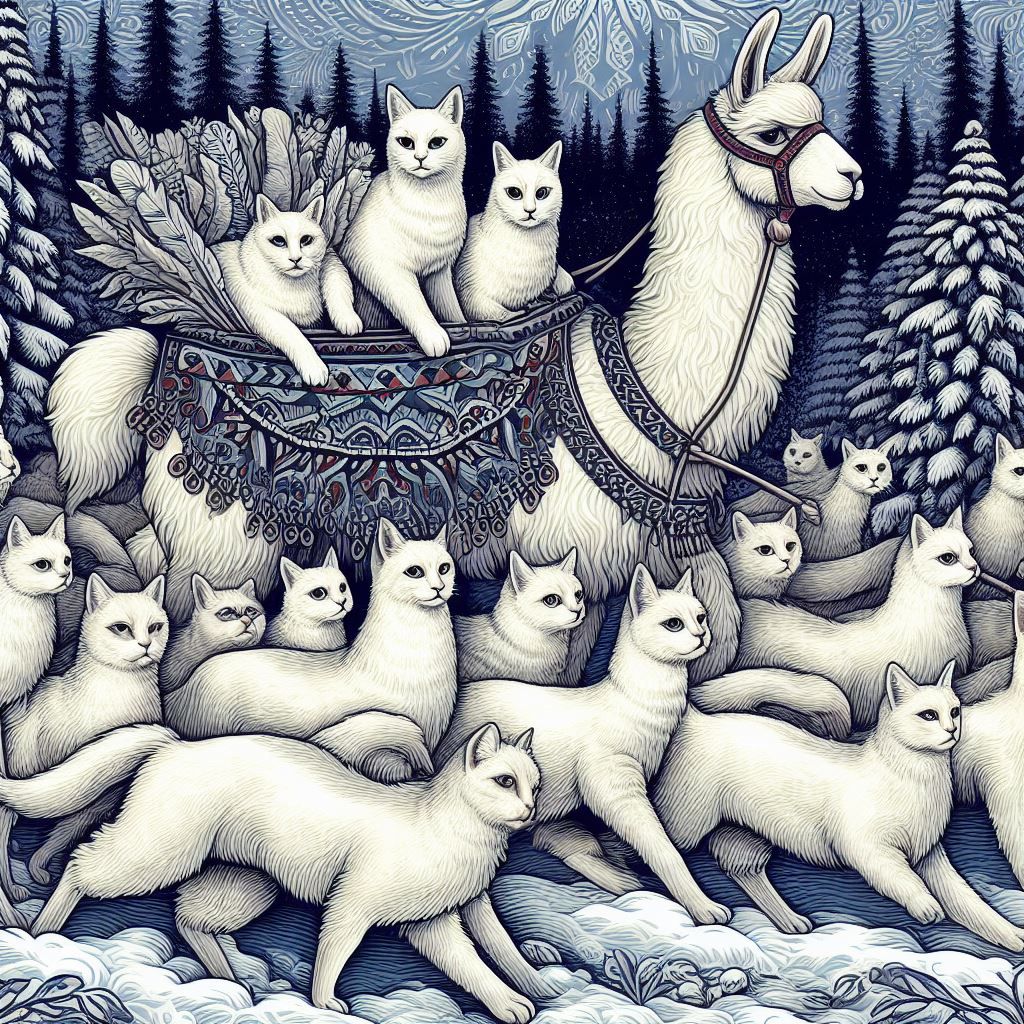 Herding white cats in the snow