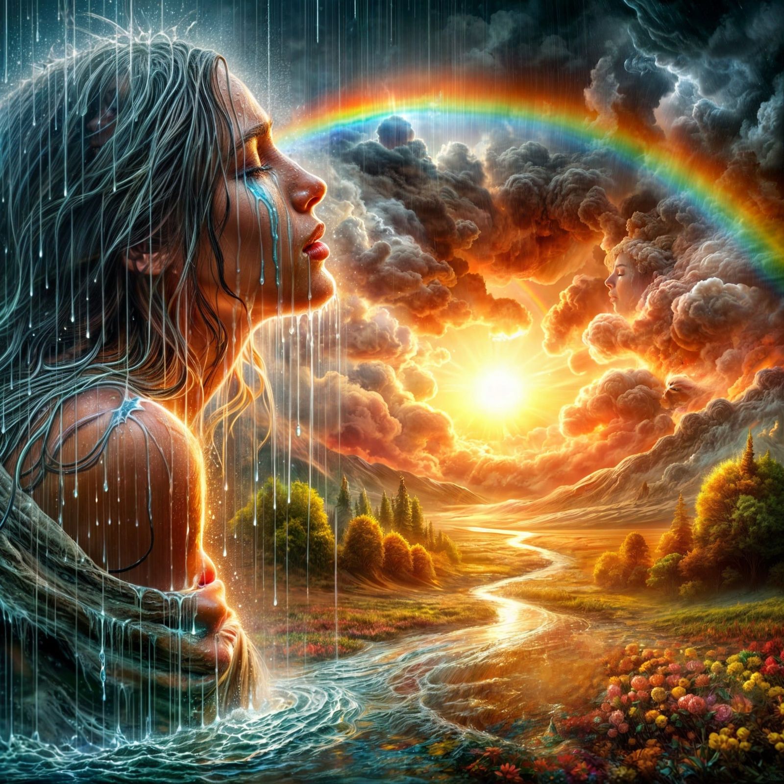 It takes both rain and sunshine to make a rainbow