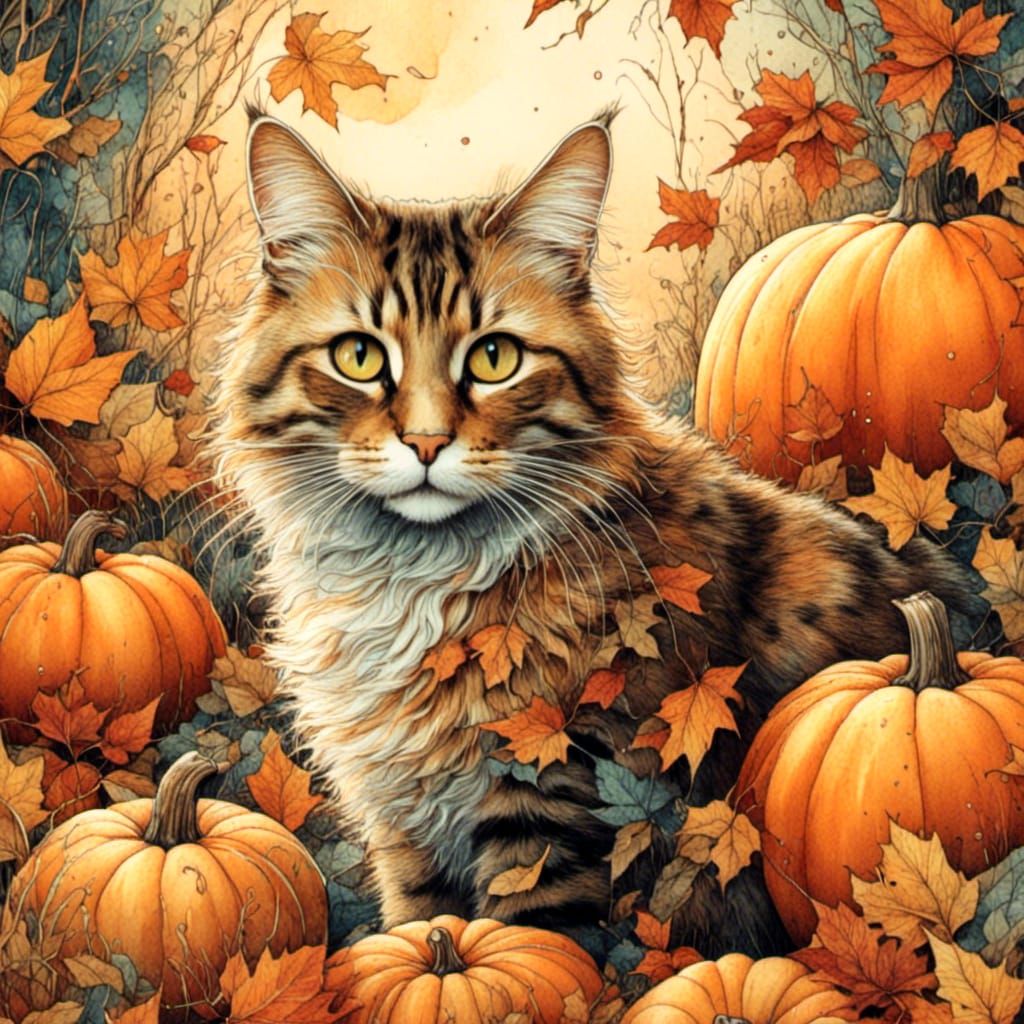 pumpkin cat