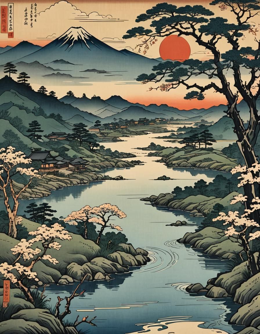 river landscape at sunset  by @Northview