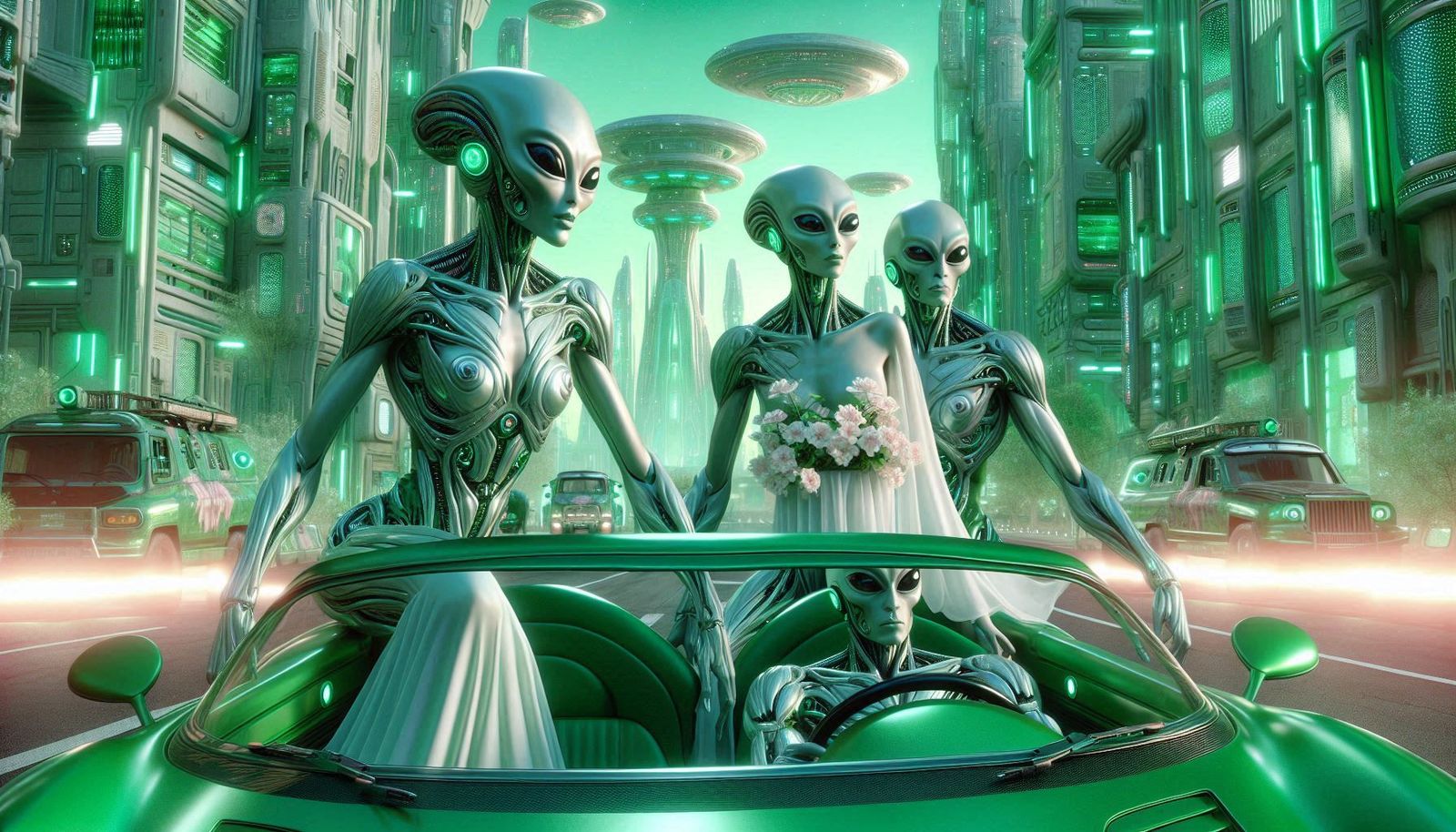 Alien in a city