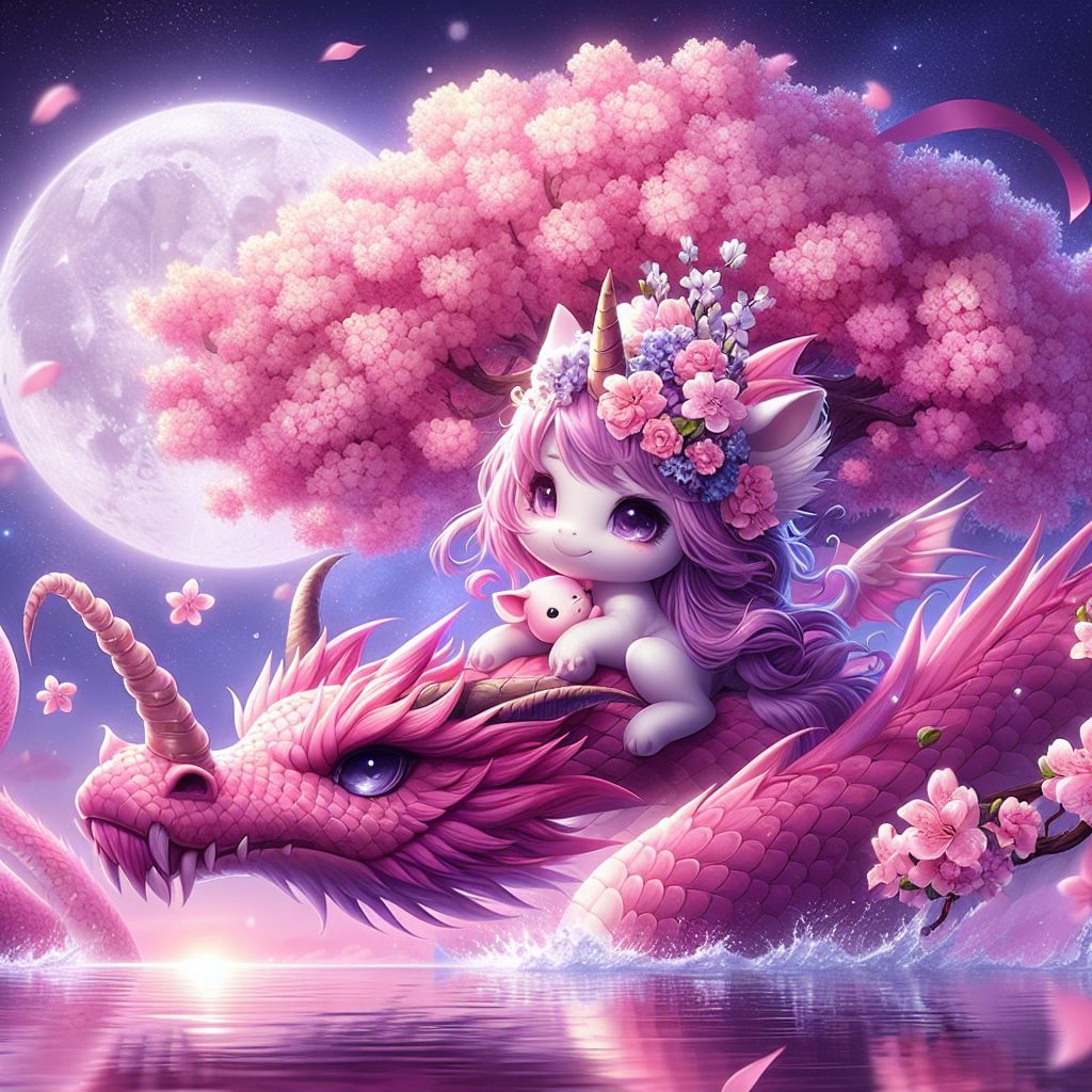 Anime Cherry Blossom Creatures