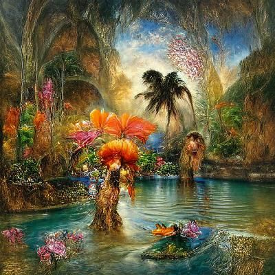 Tropical Garden - AI Generated Artwork - NightCafe Creator