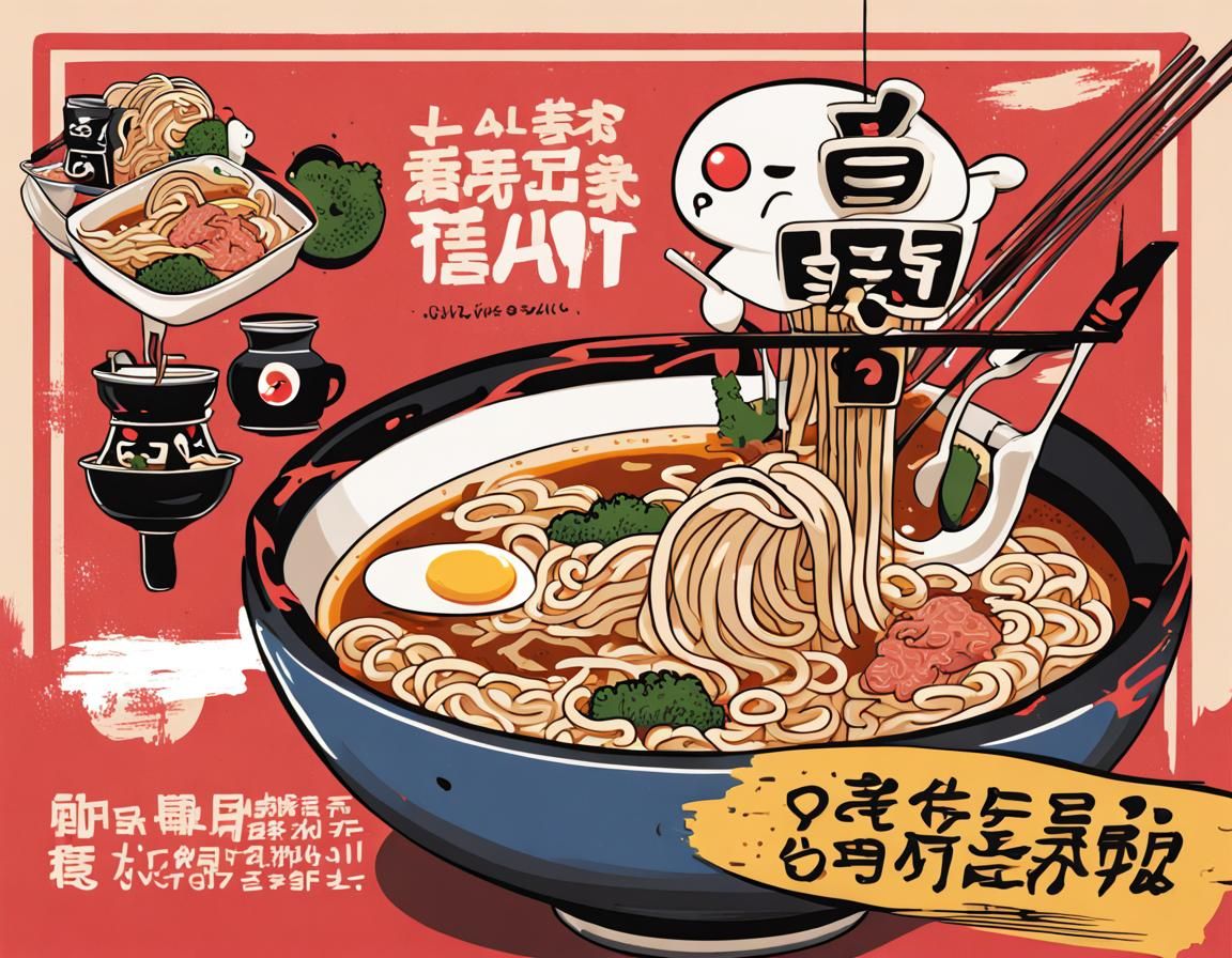 All you can eat ramen poster