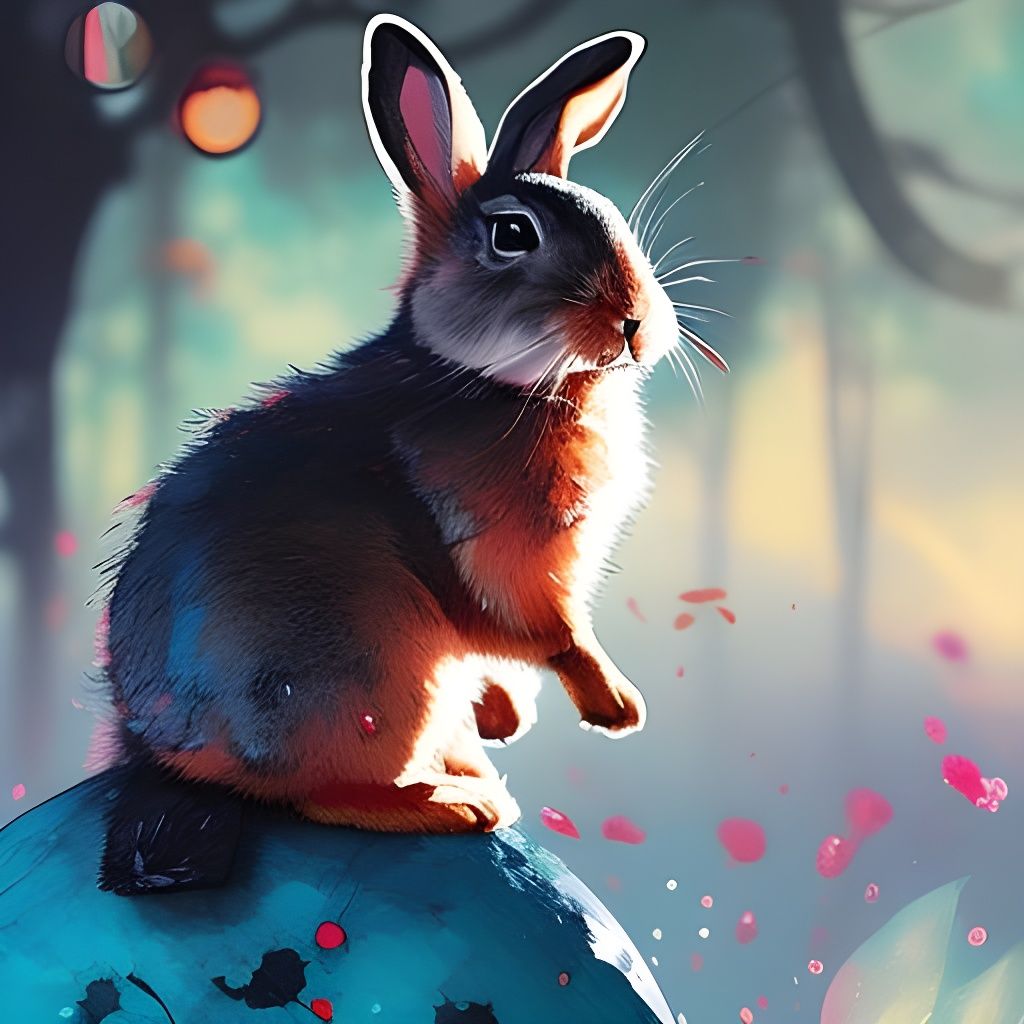 A bunny mug shot. - AI Generated Artwork - NightCafe Creator