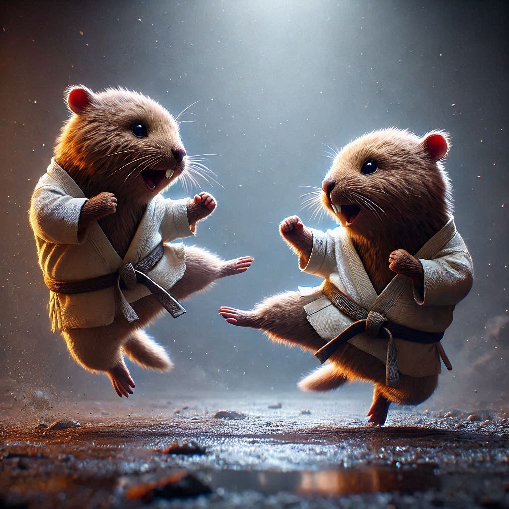 Hand-to-hand wombat  by @Cilia