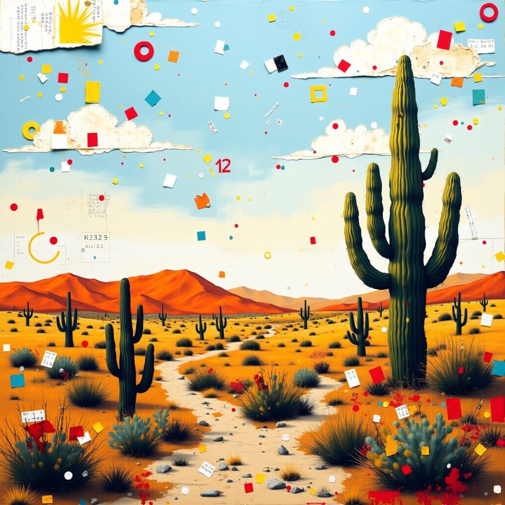 Desert landscape with cactus <lora:Abstract Landspace:1.0>
