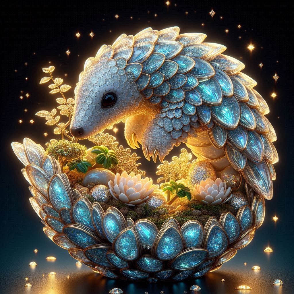 Curled Crystal Pangolin